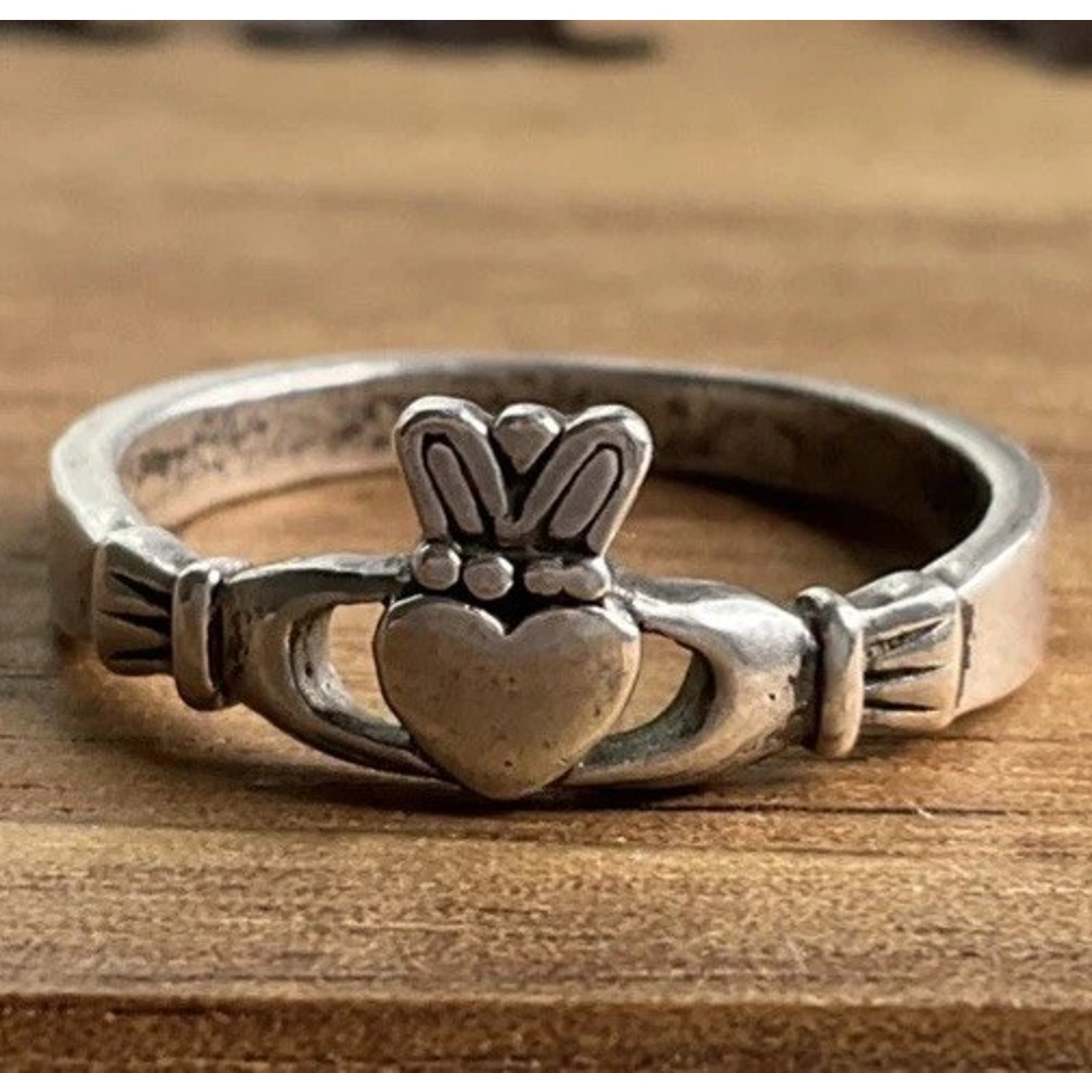 Sterling Silver Claddagh Ring Size 7 Irish Celtic Heart Crown Hands 925